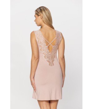 Nuisette micromodal verde tirantes anchos lazos encaje